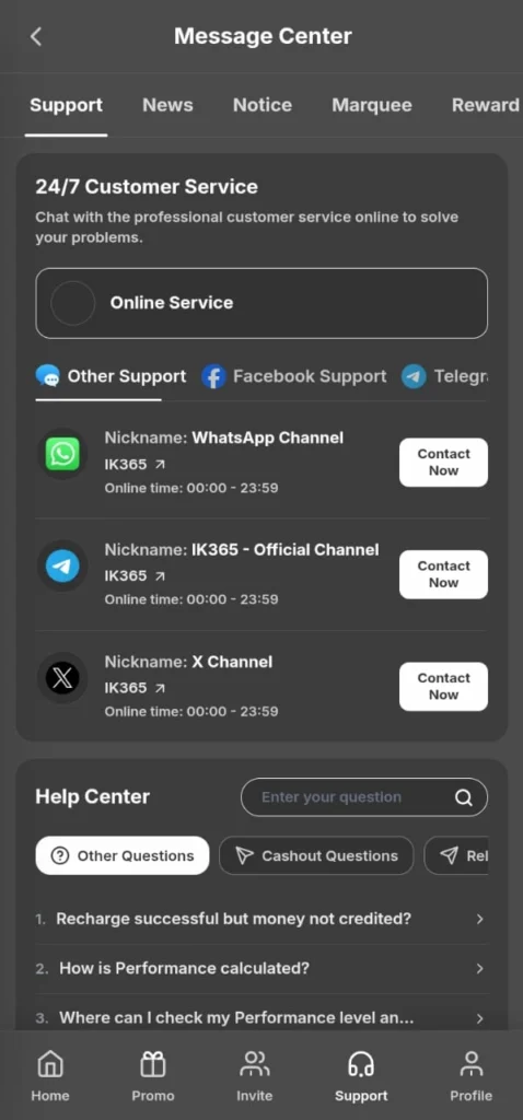 ik786 Costumer Service