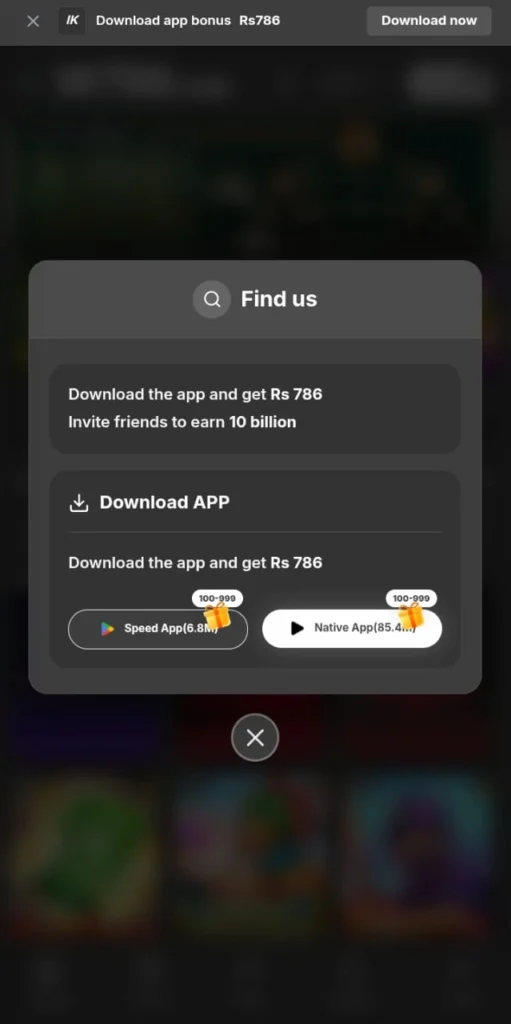 ik786 Downloading shortcut